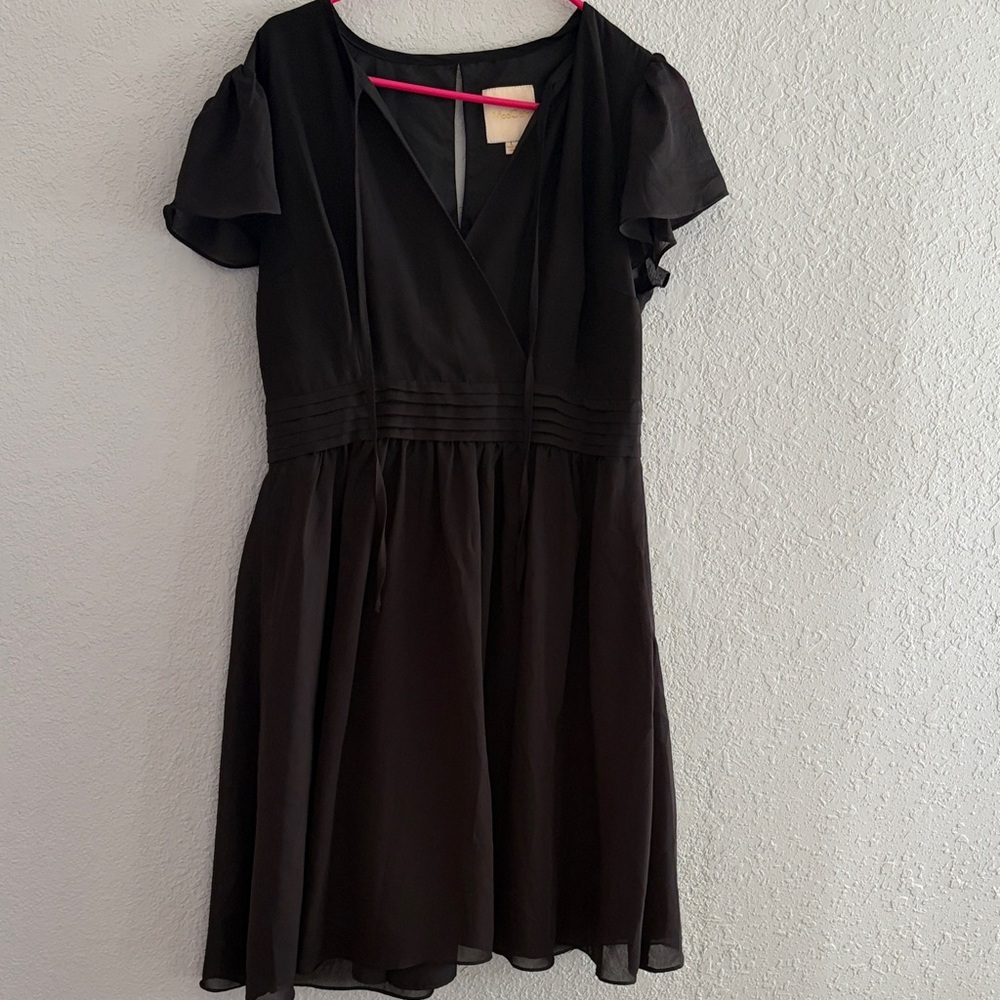 Modcloth Black Dress with Gold Label